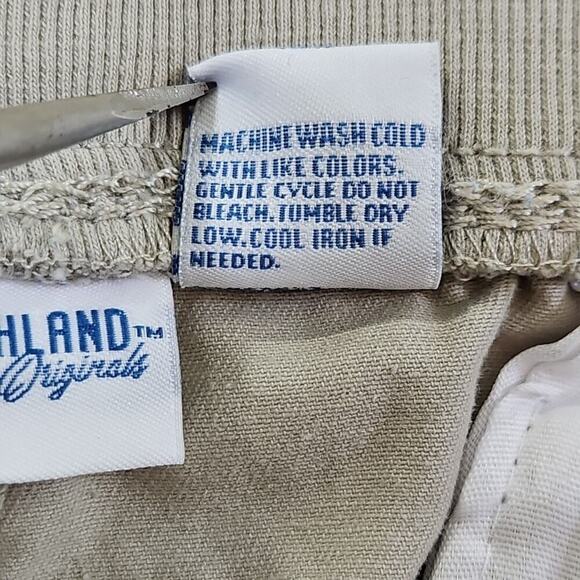 Highland Originals Men's Size XL Tan Cargo Shorts Drawstring 6 Pockets 8" Inseam - Picture 10 of 11